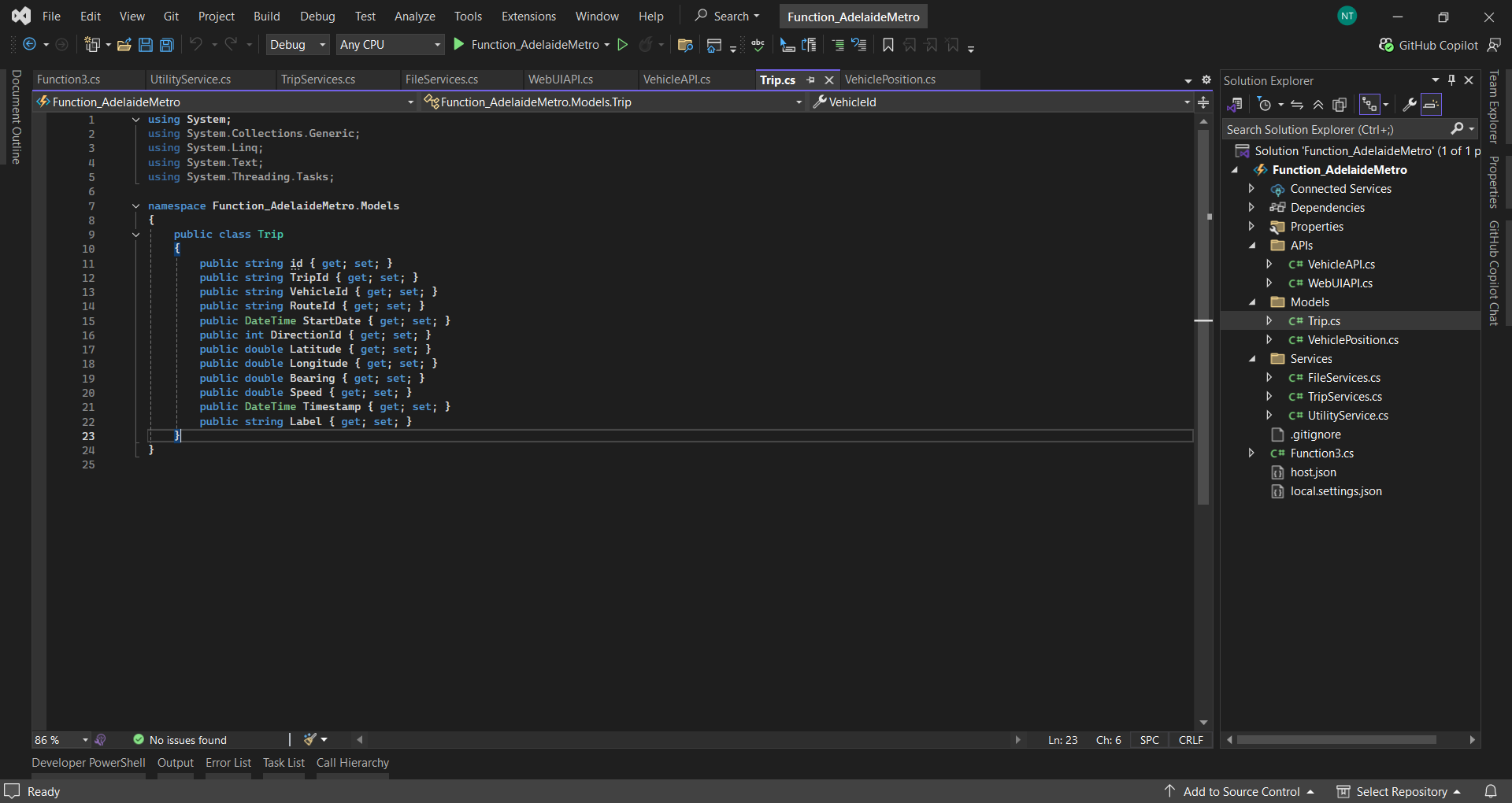 Adelaide Metro Realtime — Data or API response