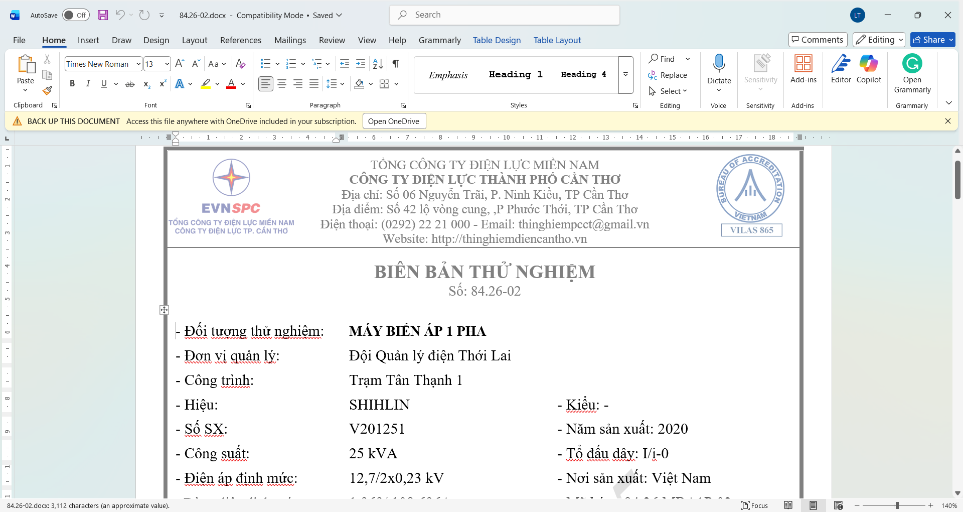 Export report — Word and Excel output