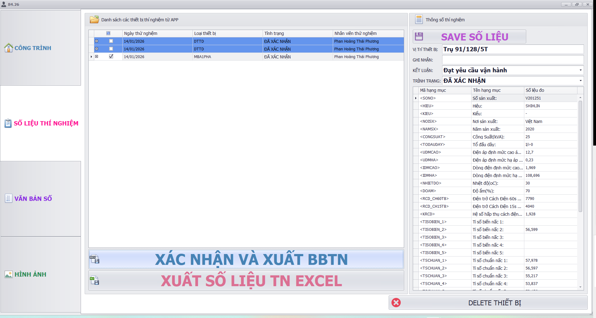 Report and export workflow
