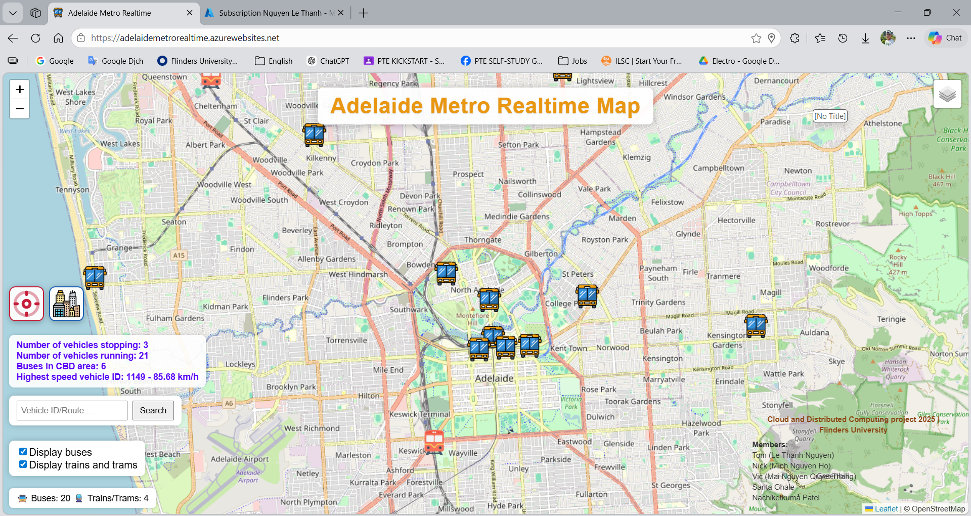 Adelaide Metro Real-Time — Live map